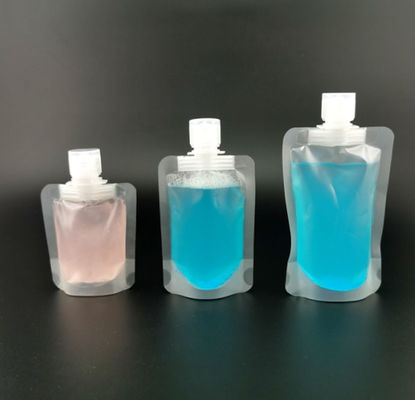 Leakproof 30ml 50ml 100ml แชมพูแบบใช้ซ้ำได้ Spout Pouch ขนาดเดินทางสำหรับเจลอาบน้ำโลชั่น