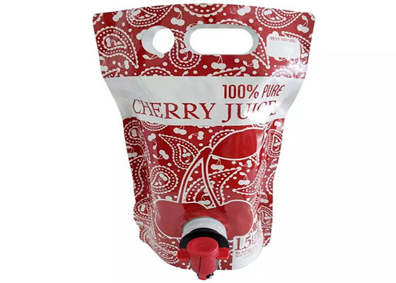 ความจุขนาดใหญ่ยืนขึ้นถุงหัดดื่มน้ำผลไม้สดพร้อมก๊อกผีเสื้อ / หัวจุก