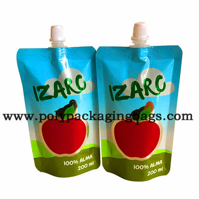 100 ไมครอน Stand Up Juice Spouted Pouches บรรจุภัณฑ์ Stand Up Spout Pouch